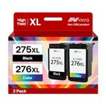 NYNYG 275XL 276 XL Ink Cartridges for Canon PG-275XL CL-276XL Ink Cartridges Compatible for PIXMA TS3522 TS3520 TS3500 PIXMA TR4720 TR4722 TR4700 Printers (1Black, 1Tri-Color)