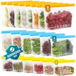 Reusable Food Storage Bags，20 Pack 