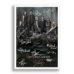 Memorabilia The Vampire Diaries Cast Signed Autograph Signature Autographed A4 Poster Photo Print Photograph Artwork Wall Art Picture TV Show Series Season DVD Boxset Gift (POSTER ONLY)