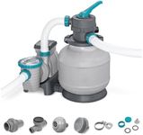Bestway 2,200 Gallon Sand Filter Pump for 300 to 11,200 Gallon Above Ground Outdoor Swimming Pools with ChemConnect Clean Water Dispenser