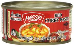 Maesri Thai Red Curry Paste - 4 oz (Pack of 4)