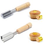 Wbgraceful 2PCS Stainless Steel Cupcake Corer, Cupcake Filler Tool, Cupcake Hole Cutter for Filling Cupcake Accessories, BReusable Corer Tool Kitchen Cookie Baking Filling and Decorating