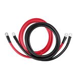 Renogy 8Ft 1AWG Cables for 3/8 in Lugs, 8Ft 1AWG, Connect Battery and Inverter