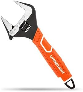 VANQUISH 10 Inch Adjustable Wrench, 1-7/8” Wide Jaw Opening Plumbing Wrench, CR-V Steel, SAE and Metric Scale Marked, With Comfort Grip Handle and Hanging Hole (3153)