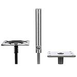 Attwood 97749-7 Swivl-Eze Lock’N-Pin ¾-Inch Pedestal Package, Brushed Aluminum Finish, 11 Inches Tall, 7-Inch x 7-Inch Base Plate