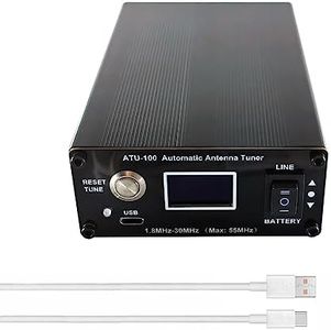 ATU-100 EXT Antenna Tuner for Ham Radio, GOOZEEZOO V3.2 1.8-55MHz Automatic Antenna Tuner by N7DDC 100W Open Source Shortwave Antenna Tuner with 5000mAh Battery