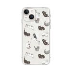 Blingy's for iPhone 14 Case, Cute Cat Style with Winter Snowflake Pattern Funny Cartoon Animal Design Transparent Soft TPU Protective Clear Case Compatible for iPhone 14 6.1 inch (Snowflake Cats)