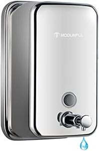 modunful Stainless Steel Soap Dispenser – 27oz Wall Mounted for Family Use, Brushed Nickel, Leak-Proof Pump, Durable Design for Busy Households