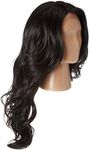 Freetress Equal Brazilian Natural Deep Invisible L Part Lace Front Wig DANITY (1B) by Shake-N-Go