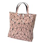 TASLAR Geometric Luminous Crossbody Bag Women Tote Bag Holographic Purses and Flash Reflective Shoulder Clutch Bag for Girls, Women (Pink)