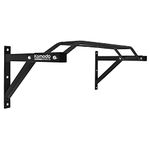 KOMODO 1.2m Wide Heavy Duty Multi Grip Wall Mounted Pull Up Bar (Black)