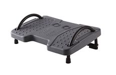 Rife Adjustable Under Desk Footrest, Ergonomic Office Foot Rest Adjustable, Under Desk Foot Support, Tilt between 0 to 30 degrees, Large Platform Elevated Office Footrest - Black