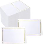 120 Pcs Place Cards Blank Fillable Banquet Seat Card with Gold Foil Frame, Place Cards for Table Setting, Escort Cards, Name Cards, Wedding Place Cards for Wedding, Table, Dinner Parties, 2" x 3.5"