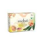 moha: Scrub Soap For Soft, Hydrate & Nourished Skin, Face With Walnut, Almond Oil & Honey Unisex Bathing Bar - 100gm (Pack of 6)