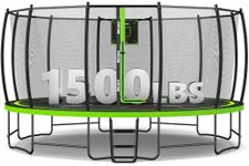 BCAN TR2 16FT Heavy-Duty Outdoor Trampoline, 1500 LBS Static Load