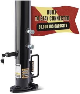 TOWGUARD Gooseneck Coupler with Locking Pin, 2-5/16” Ball, 30,000 lbs GTW, Heavy Duty Adjustable Round Tube Coupler, Secure Latch System for Trailer Towing