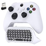 Keyboard for Xbox Series X/S/Xbox One/One X/S, Elite one/2 Controller, Wireless Bluetooth Game Chatpad Keypad with USB Receiver, Built-in Speaker&3.5mm Audio Jack for Xbox(CONTROLLER NOT INCLUDED)