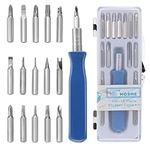 15 in 1 Precision Screwdriver Set, Small Pocket Screwdriver Set with Phillips Flathead Torx Y Screwdriver Bits, Mini Screwdrivers Kit for Electronics, PC,Laptop,Watch, Glass Repairing Tool