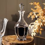 PURE HOME + LIVING, Handcrafted in Czech Republic, Made of Crystal Glass, Clear Safari Decanter (610 ML, 1 Piece)