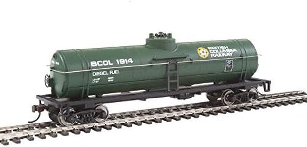 Walthers, Inc. Ready to Run British Columbia Railway Tank Car, Green/Yellow/White
