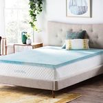 Linenspa 2 Inch Memory Foam Mattress Topper, Gel Swirl Memory Foam Queen, CertiPUR-US Certified