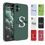 Mudeaty Custom Name Case for iPhone 13 12 Pro Max 11 mini Xr Xs X 7 8 Plus SE 2020 6s 6,Personalized Handwritten Style Premium Liquid Silicone Rubber Phone Case Cover