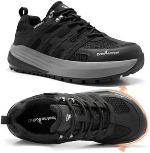 Men Diabetic Hiking Shoes Wide Arch Support for Neuropathy & Heel Pain 9