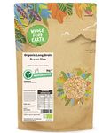 Wholefood Earth Organic Long Grain Brown Rice 3kg GMO Free | Vegan | Source of Fibre | Certified Organic