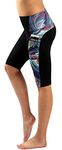 Sugar Pocket Women's Basic High Waist Active Running Workout Yoga Half Short Leggings L