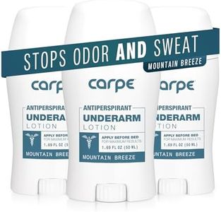 Carpe Underarm Antiperspirant and Deodorant, Clinical strength with Mountain Breeze scent, Combat excessive sweating Stay fresh and dry, Great for hyperhidrosis (Pack of 3)