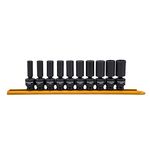 GEARWRENCH 10 Pc. 3/8 Inch Drive 6 Pt. Deep Universal Impact Socket Set, Metric - 84924N