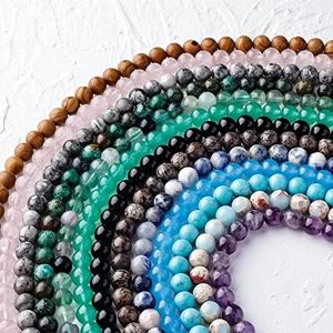 870pcs De Pierre Naturelle Multicolore 6 mm 15 Styles Perles de Pierre pour la Fabrication de Bijoux et la Guérison des Pierres Naturelles