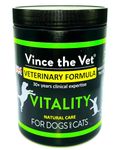 Vince the Vet - Natural Vitality Multivitamin Powder for Dogs & Cats (400g), Human Grade Veterinary Formulated Blend of Organic Spirulina & Chlorella, for Skin, Coat, Muscle, Energy etc