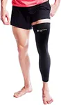 Copper Joe Full Leg Compression Sleeve - Ultimate Copper Infused, Support for Knee, Thigh, Calf, Arthritis, Running and Basketball. Single Leg Pant For Men & Women (Large)