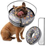Kidcube Inflatable Dog Cone for Large Dogs Donut Collar Alternative After Surgery Neck Donut Stop Licking Surgical Recovery Comfy Comfortable Soft Pet Pillow Cones Extra Large Elizabethan Collars - XL