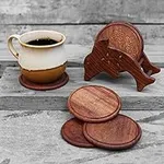 Store Indya Set of 6 Wooden Coaster