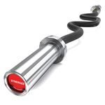 Synergee Commercial Super Easy Curl Olympic Bar Chrome Sleeves and Black Phosphate Shaft Excellent for Bicep Curls and Triceps Extensions