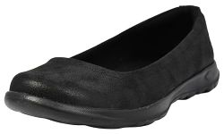 Skechers Women's GO Walk LITE Ballet Flats, Black, 7 M US