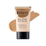 Pilgrim Honey Glow 3-In-1 Natural Bb Cream Medium Coverage For All Skin Types Spf 50 Pa++++ With Niacinamide, Hyaluronic Acid & Vit C - 30G, Pack Of 1