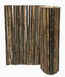 Backyard X-Scapes Natural Bamboo Fencing Garden Screen Rolled Fence Panel Black 4 ft H x 8 ft L