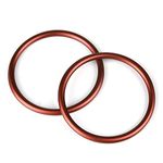 Accmor Baby Sling Ring, 3" Aluminum Sling Rings for Baby Wrap Slings, Dark Brown