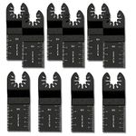 10 Pack BI-Metal/Wood/Iron Nails Oscillating Saw Blades Universal Quick Release Multi Tool Blades, Fits Dewalt, Porter Cable,Rockwell,Makita,Black & Decker,Bosch Craftsman,Fein Multi (10Pcs)