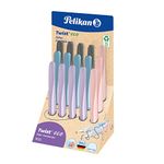 Pelikan Twist® eco fountain pen for right- and left-handed users, display with 15 pieces, nib M, assorted colours