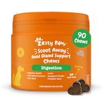 Zesty Paws Scoot Away Chews for Dogs | Supports Anal Gland Function, Digestive Health & Bowel Movements | With Prebiotic Fibre, Oligofructose, Flaxseed Oil, Toasted Pumpkin Seed| Daily Use | 90 Chews