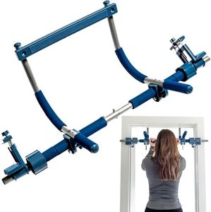 Gym1 Pull Up Bar for Doorway, Supports Up to 300 lbs, Heavy-Duty Chin Up Bar for Door Frame, No Screws Installation for Upper Body Fitness Workout at Home Gym, Made from Professional-Grade Steel
