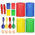 Sports Day Kit, 18PCS Outdoor Games Set with Sack Race, Bean Bag Toss, 3 Legged Race Bands, Egg and Spoon Race Kit for Kids Adults Outside Backyard Birthday Carnival Easter Party Game By MYCreator