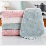 XieXie Cleaning Cloth, Microfiber Dishcloth, Dish Washing Towels,Quick Dry Thicken Towel Rag Wipe for Kitchen & Bathroom (Set of 5)