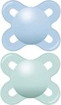 MAM Start Matte Newborn Pacifiers (2 pack, 1 Sterilizing Pacifier Case), Newborn Baby Boy Pacifiers, Best Pacifier for Breastfed Babies, Self Sterilizing Baby Pacifier Case