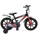 Urban Terrain Blitz Steel Kids Bike Cycle/Bicycle with Rigid Fork and Training Wheel Cycling Event & Ride Tracking App 16 inch | Ideal for : 4 to 6 Years, Little Kid, Frame Size : 10.5 inch (BlackRed)