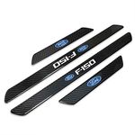 iPick Image for Ford F-150 Real Carbon Fiber 4 Pcs Universal Door Sill Step Protector Guard Decal Plates Plates